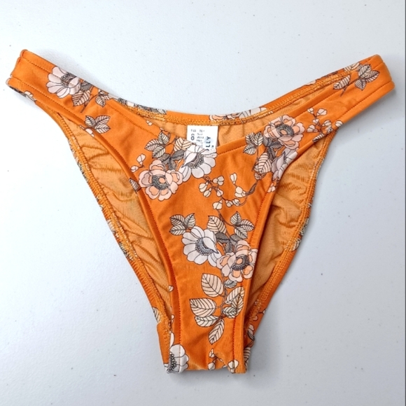 Seafolly Splendor Floral Shirred Bandeau Sz 8/10 Bikini - Picture 5 of 12